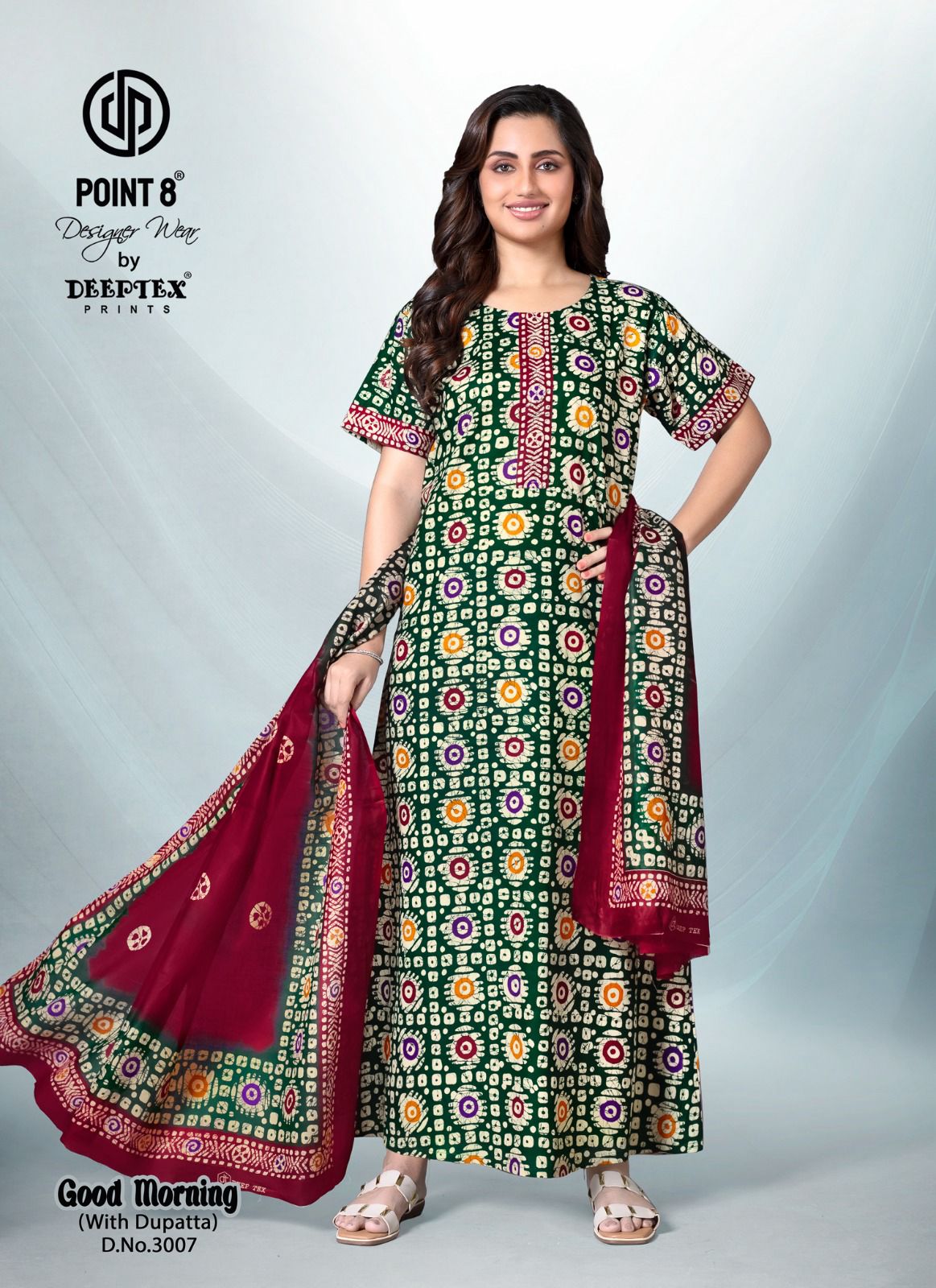 Good Morning Vol 2 By Deeptex Cotton Printed Wholesale Nighty With Dupatta In India